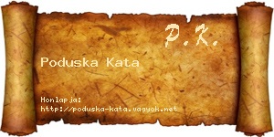 Poduska Kata névjegykártya